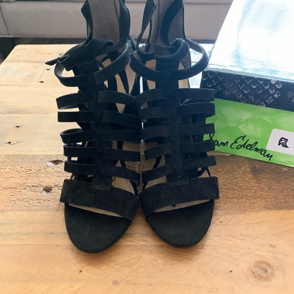 Sam Edelman Yarina Black Block Sandal - Picture 2 of 8